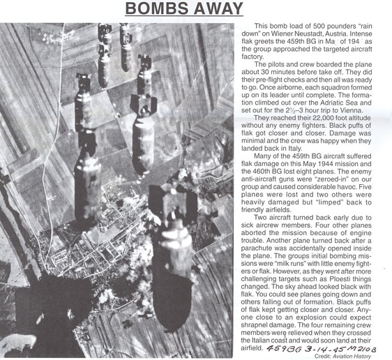  459th Bombardment Group Mission to Wiener Neustadt Austria on 03/14/1945